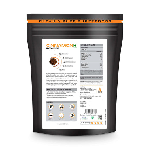 AS-IT-IS Cinnamon Powder for Immunity, Digestion & as Stress reliever - 250g