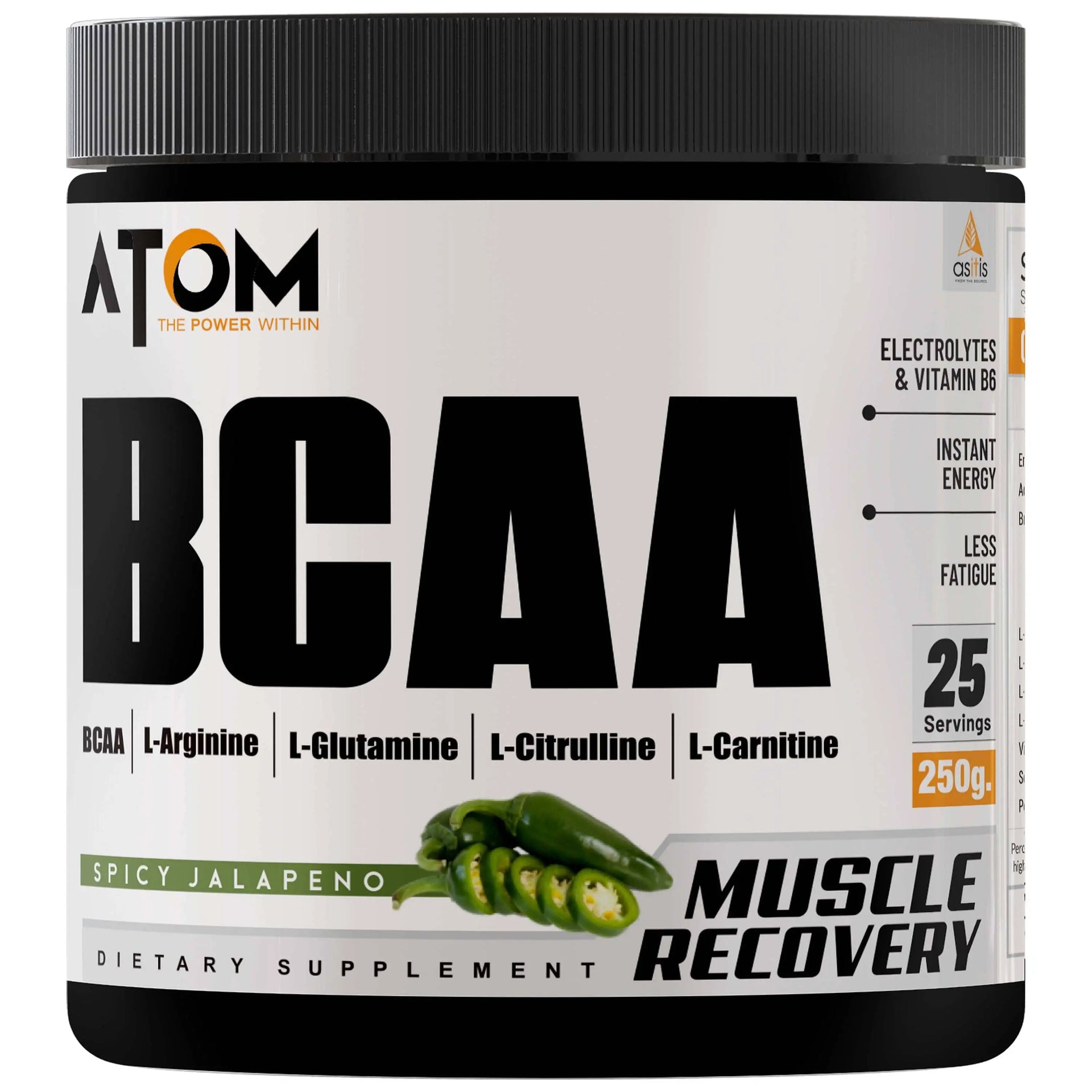 ATOM BCAA 250g with L-arginine, L-Carnitine, L-Citrulline – AS-IT-IS  Nutrition