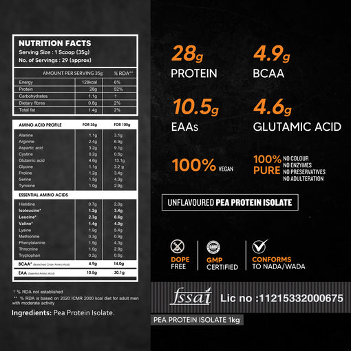 AS-IT-IS Pea Protein Isolate - Vegan Protein Source Designed as Meal Supplement