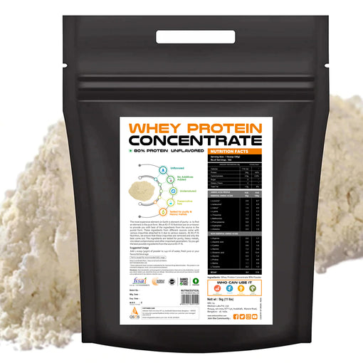 AS-IT-IS Whey Protein Concentrate 80% Unflavoured, Labdoor Certified - 5 Kg