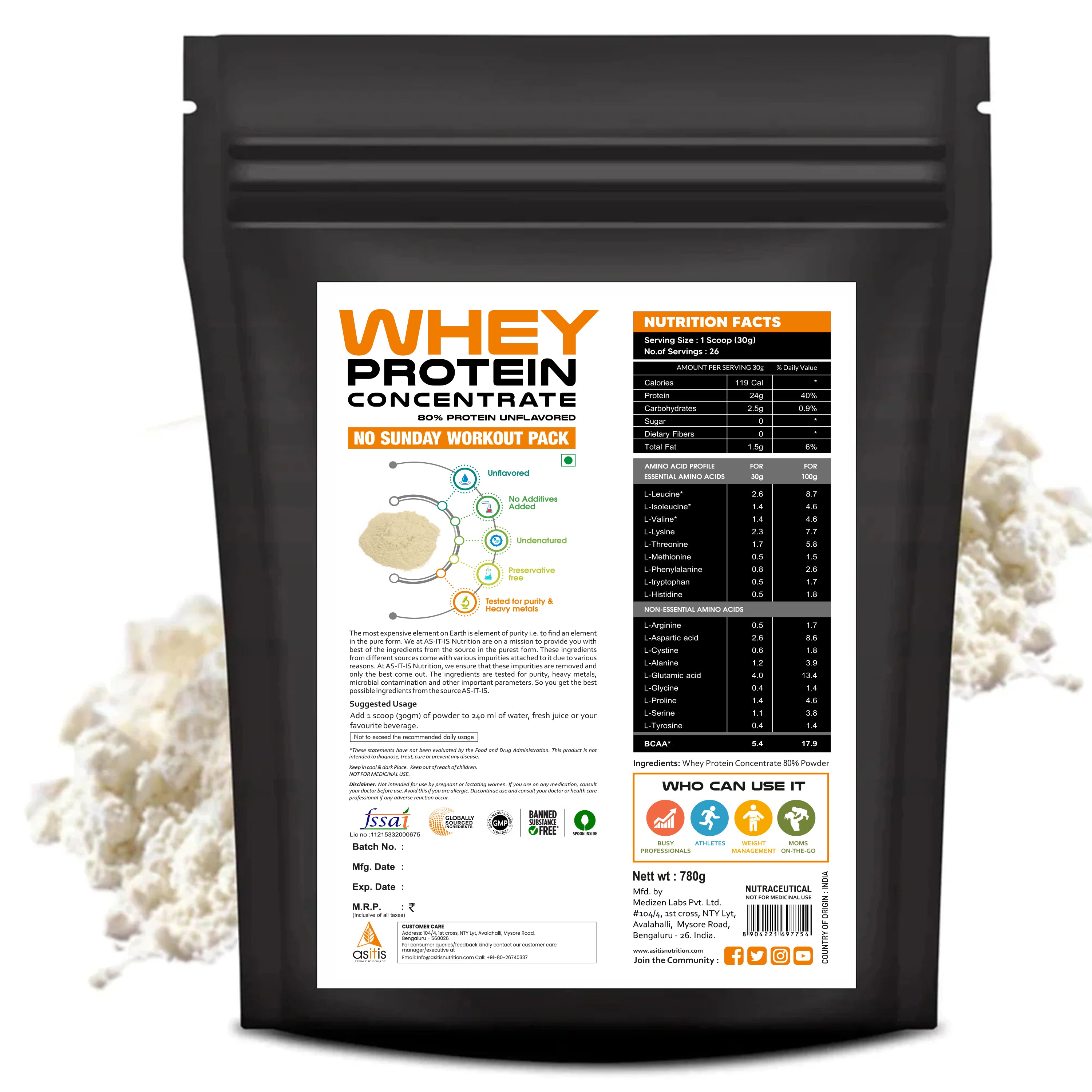 780g (No Sunday Workout Pack)