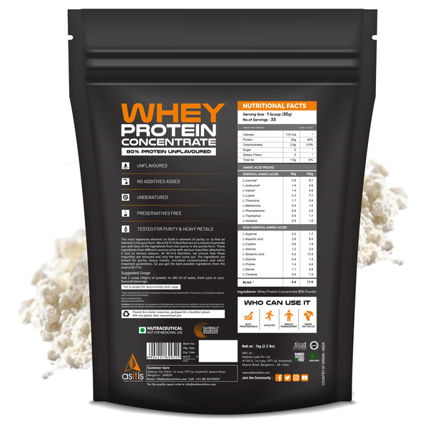 AS-IT-IS Whey Protein Concentrate 80% with 24g Protein