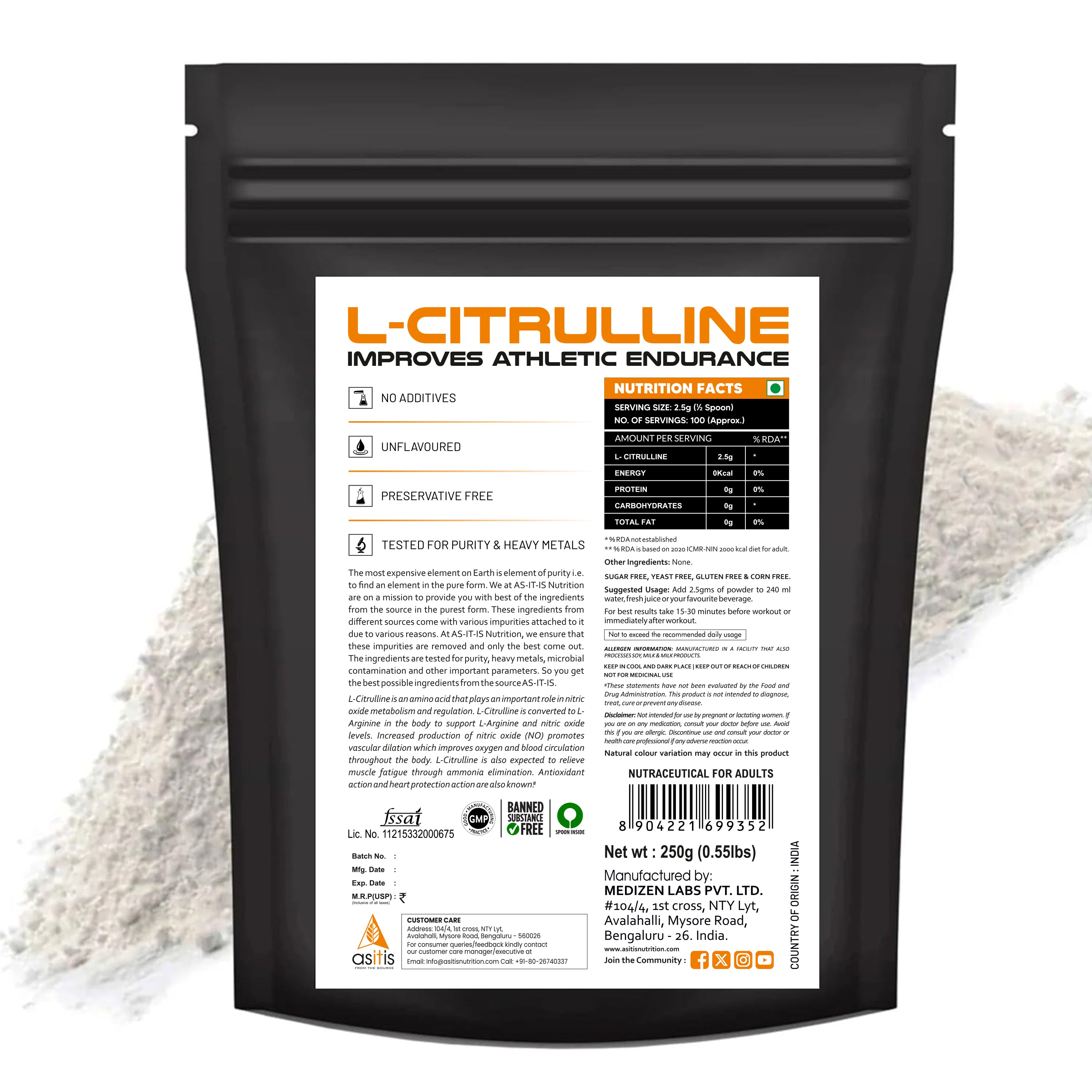 Citrulline Powder 250g