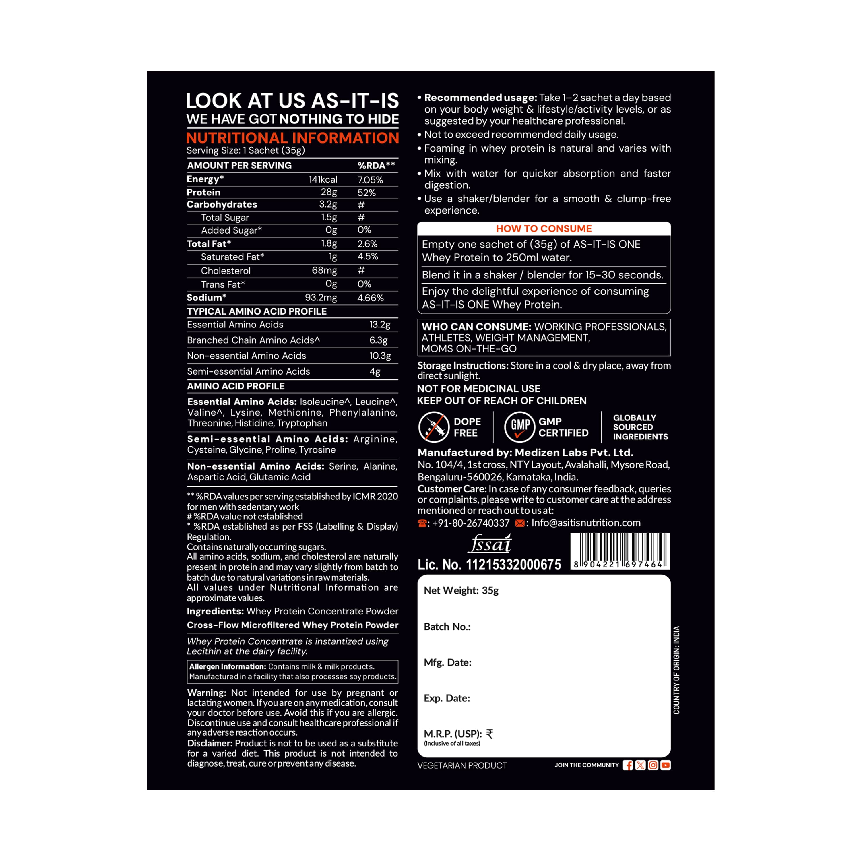 35g Sachet (Pack of 1)