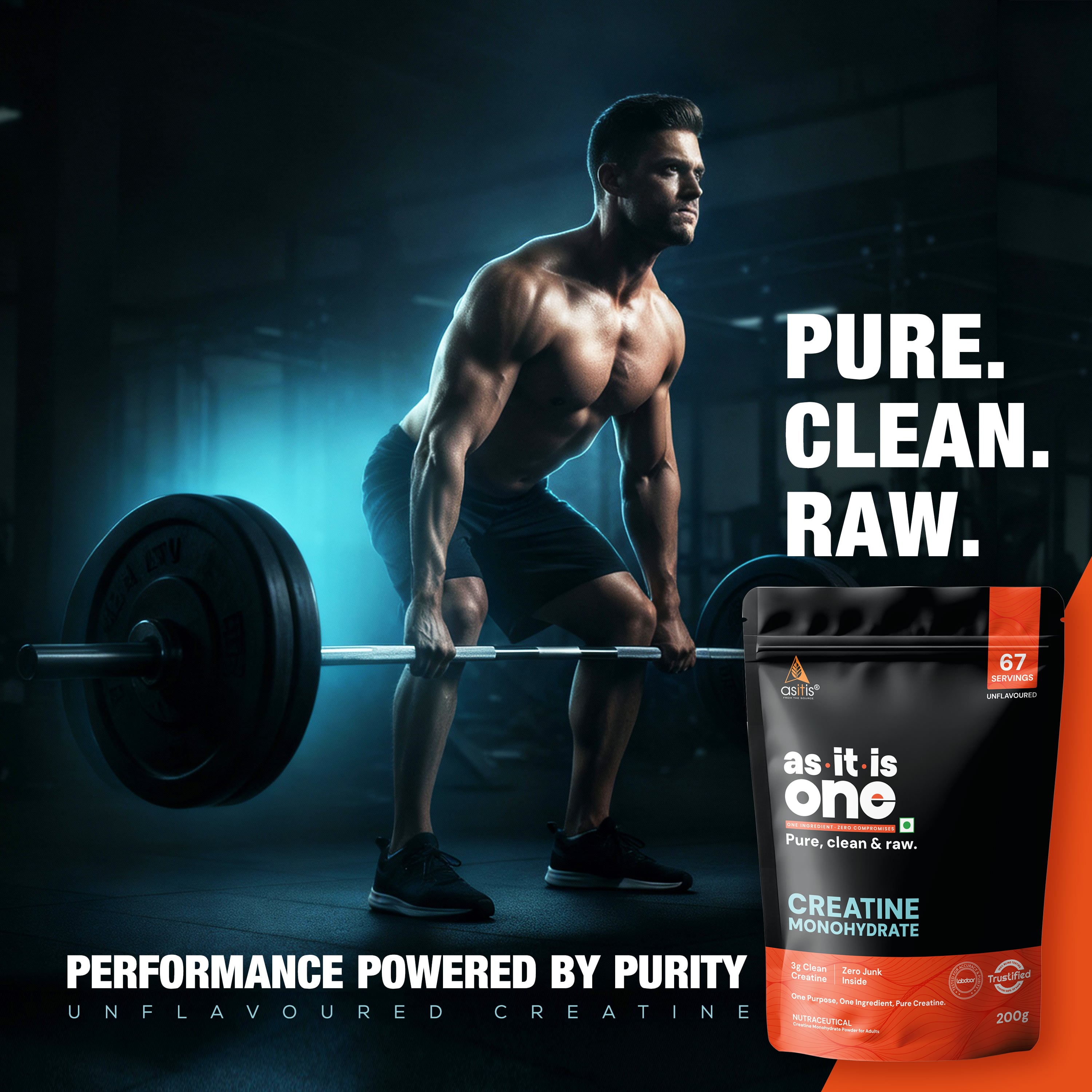 Pure Creatine Monohydrate powder — AS-IT-IS Nutrition