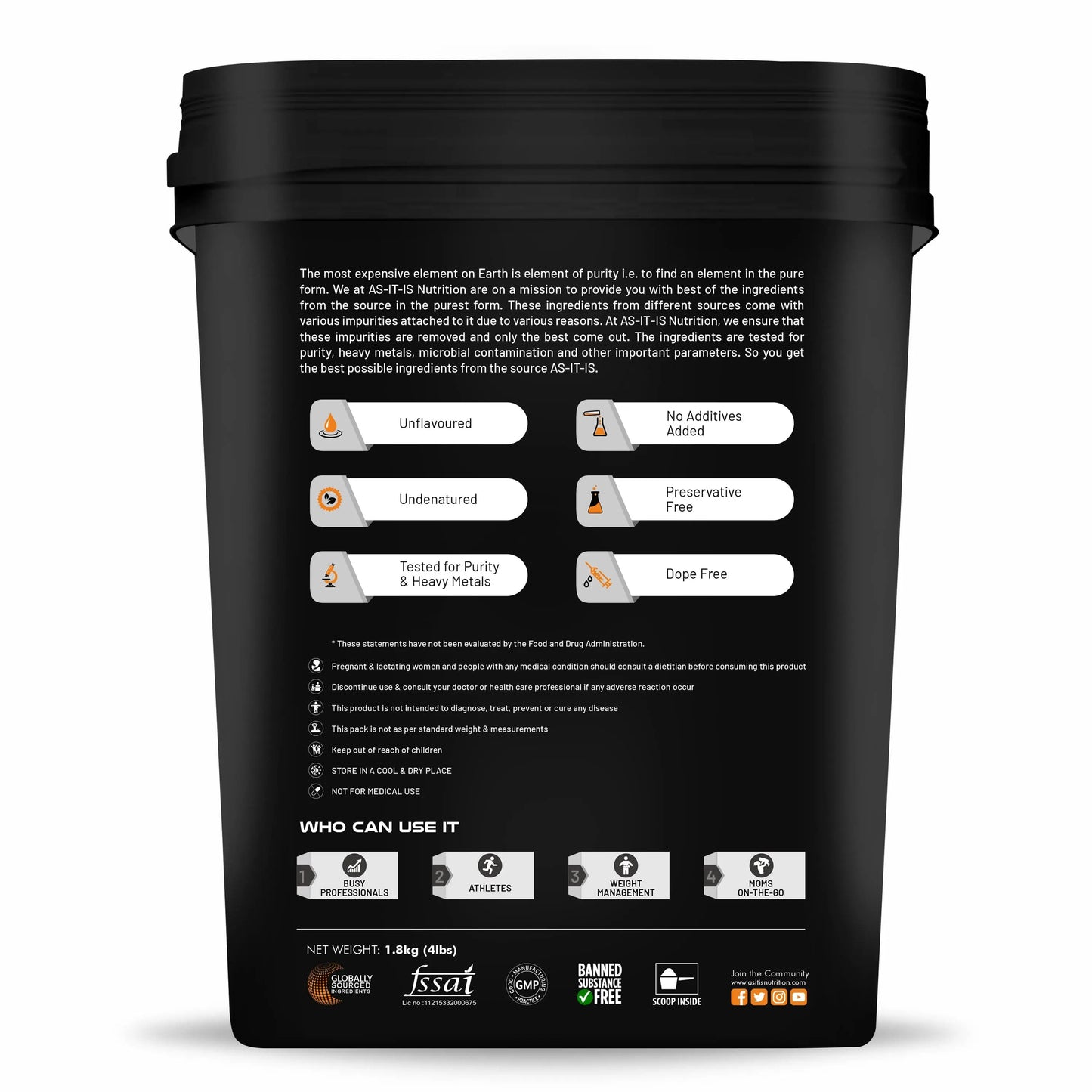 4lbs(1.8Kg) Container