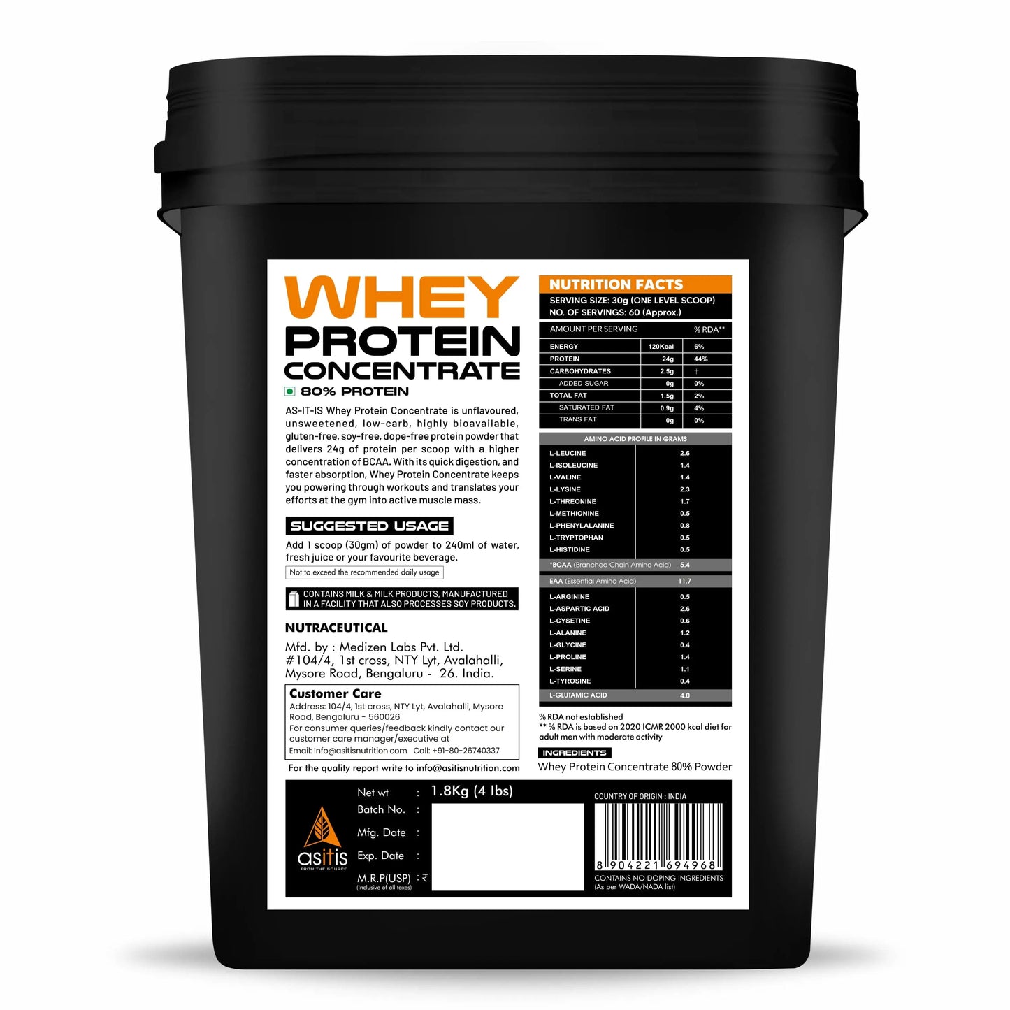 4lbs(1.8Kg) Container