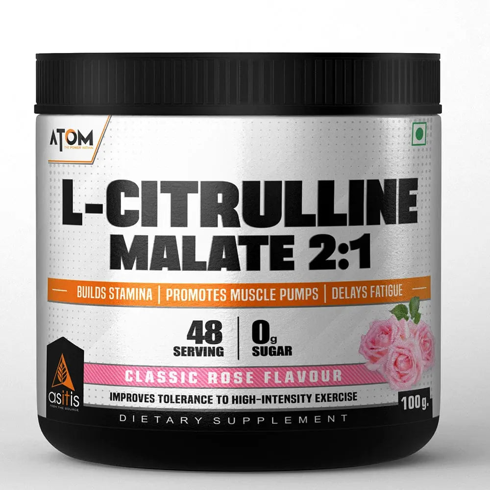 AS-IT-IS ATOM L-Citrulline Malate | 2g per Serving | 2:1 Citrulline to Malate Ratio - Bluerazz / 100g