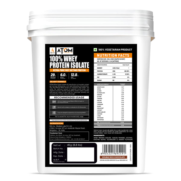 Atom whey isolate drc 4kg container