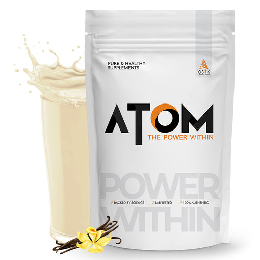 ATOM Nitro Whey Protein with Creatine | 33g Protein | 3g Creatine| 7.4g BCAA