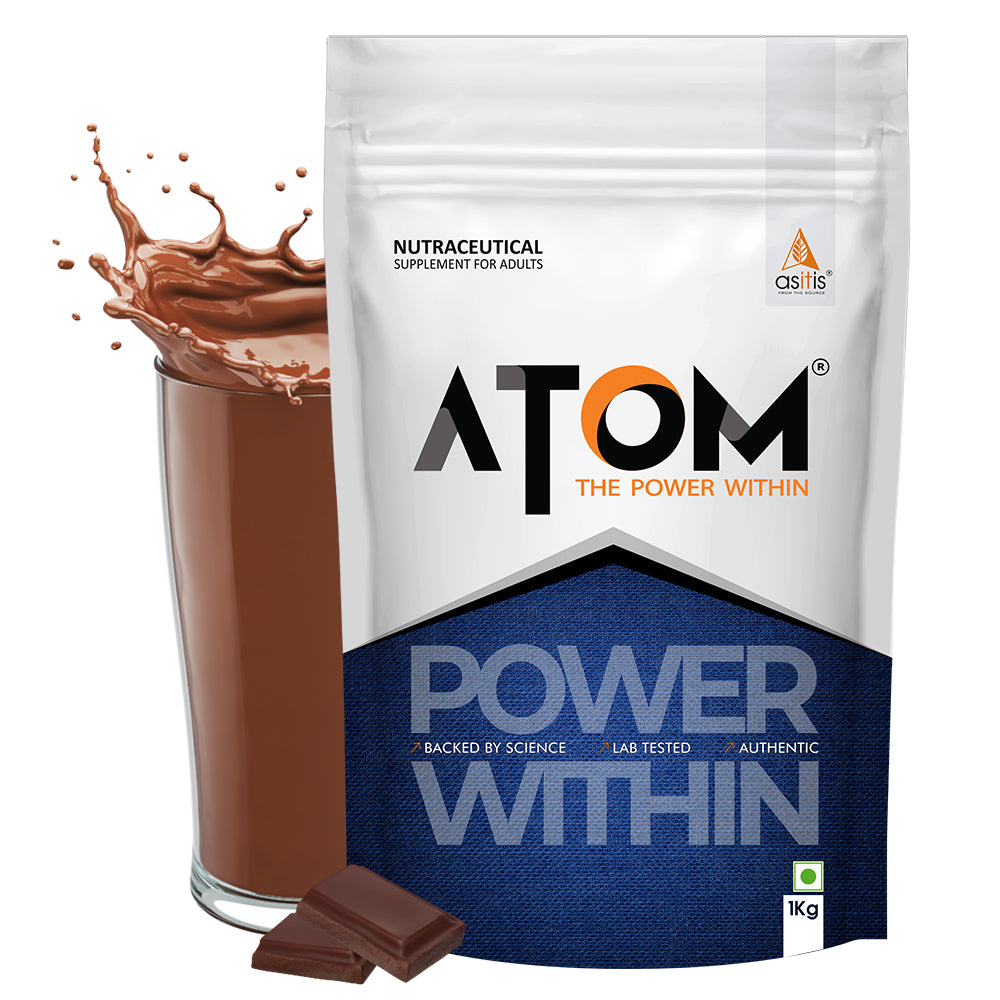 AS-IT-IS ATOM Weight Gainer | 61g Carbs, 8.8g Protein, 283kcal per Serving | With DigeZyme® Enzymes - Double Rich Chocolate / 4kg