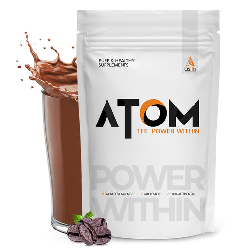 ATOM Plant Protein Complex I Clinically Tested Whey Protein Equivalent I 26g Protein I Ashwagandha-Infused Vegan Protein