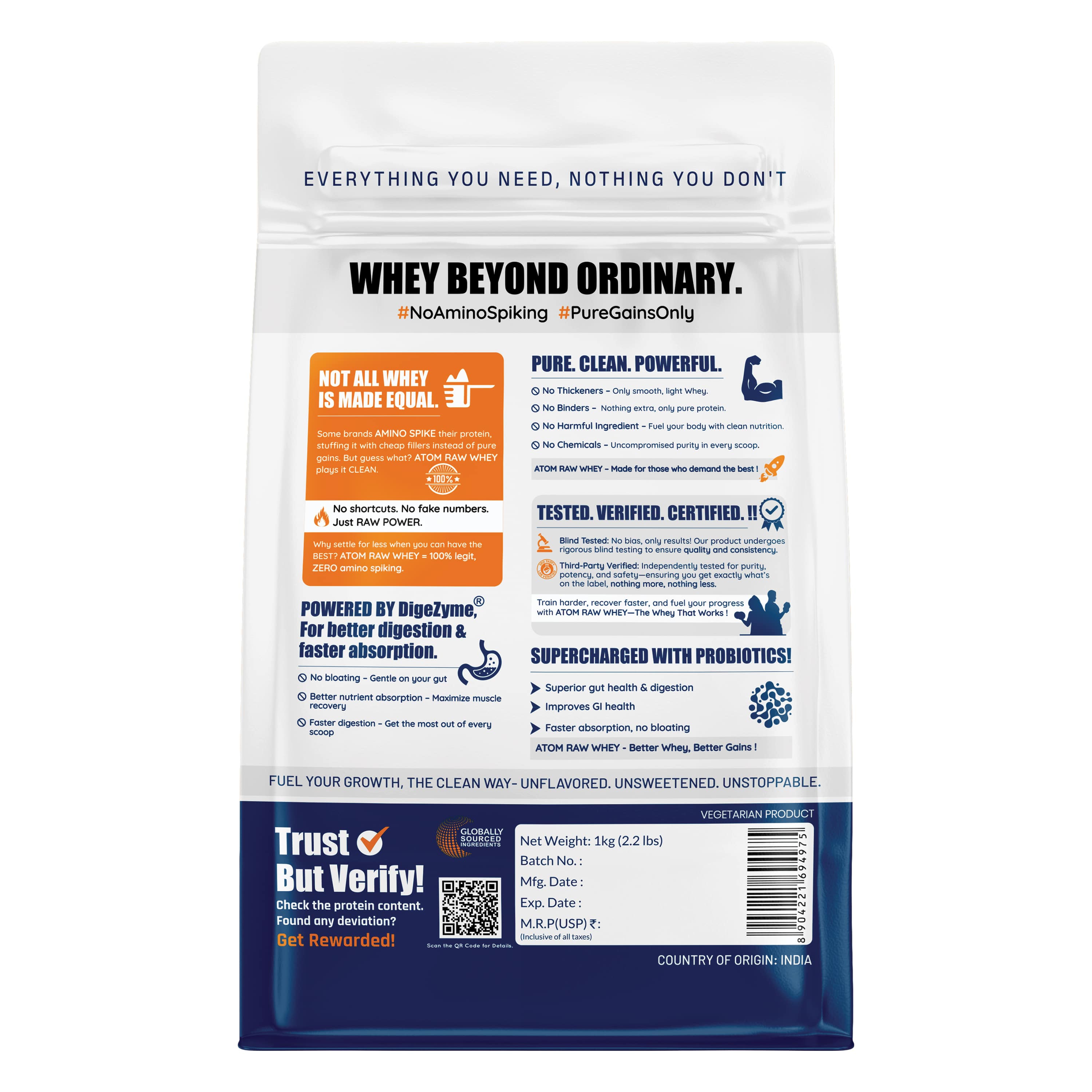 Raw Whey Unflavoured-1kg