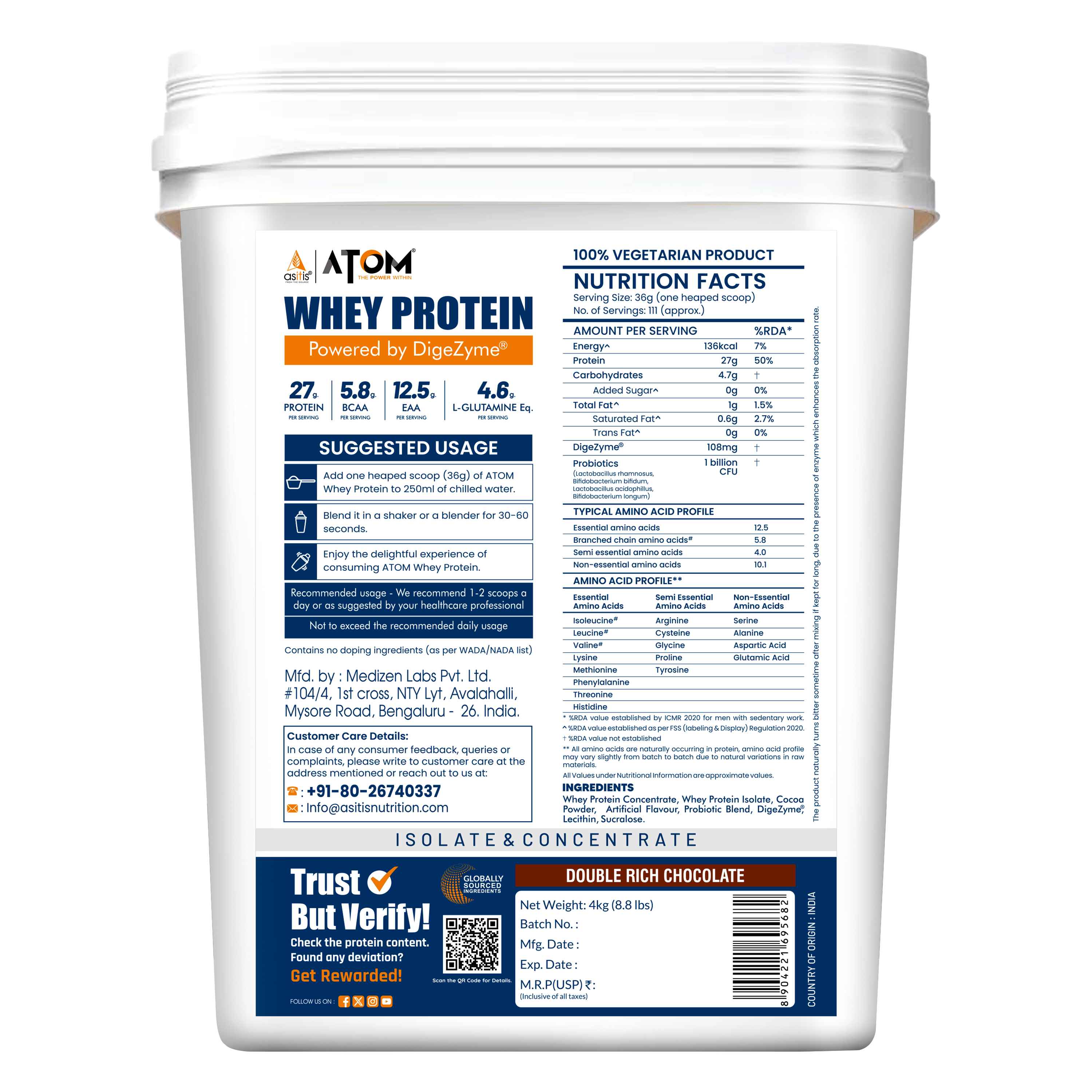 Double Rich Chocolate-4kg Container