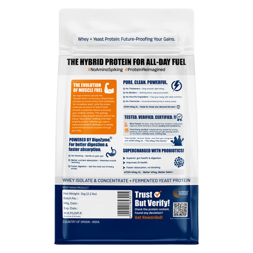ATOM Whey Protein XL  with DigeZyme® & Fermented Yeast Protein