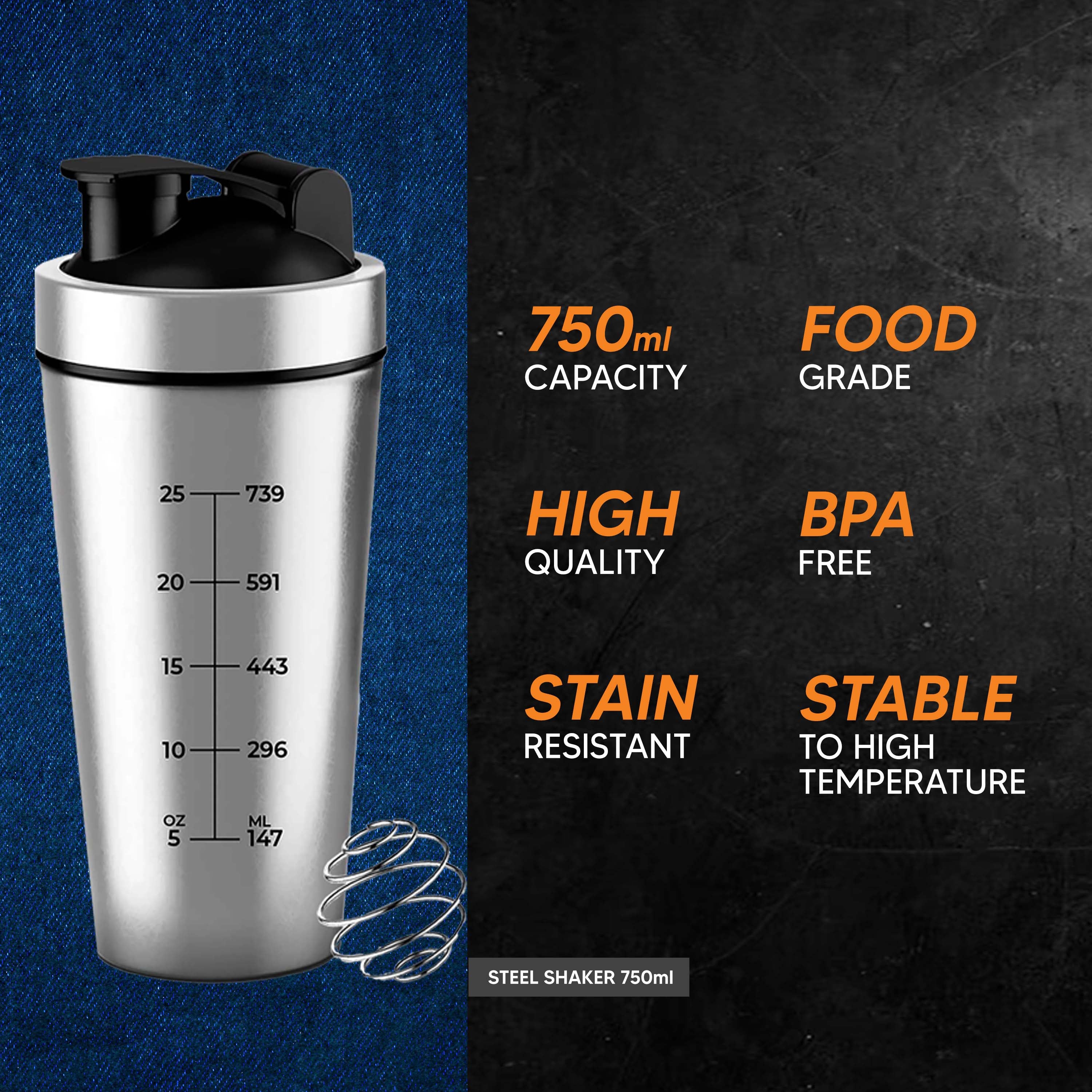 Steel hotsell protein shaker