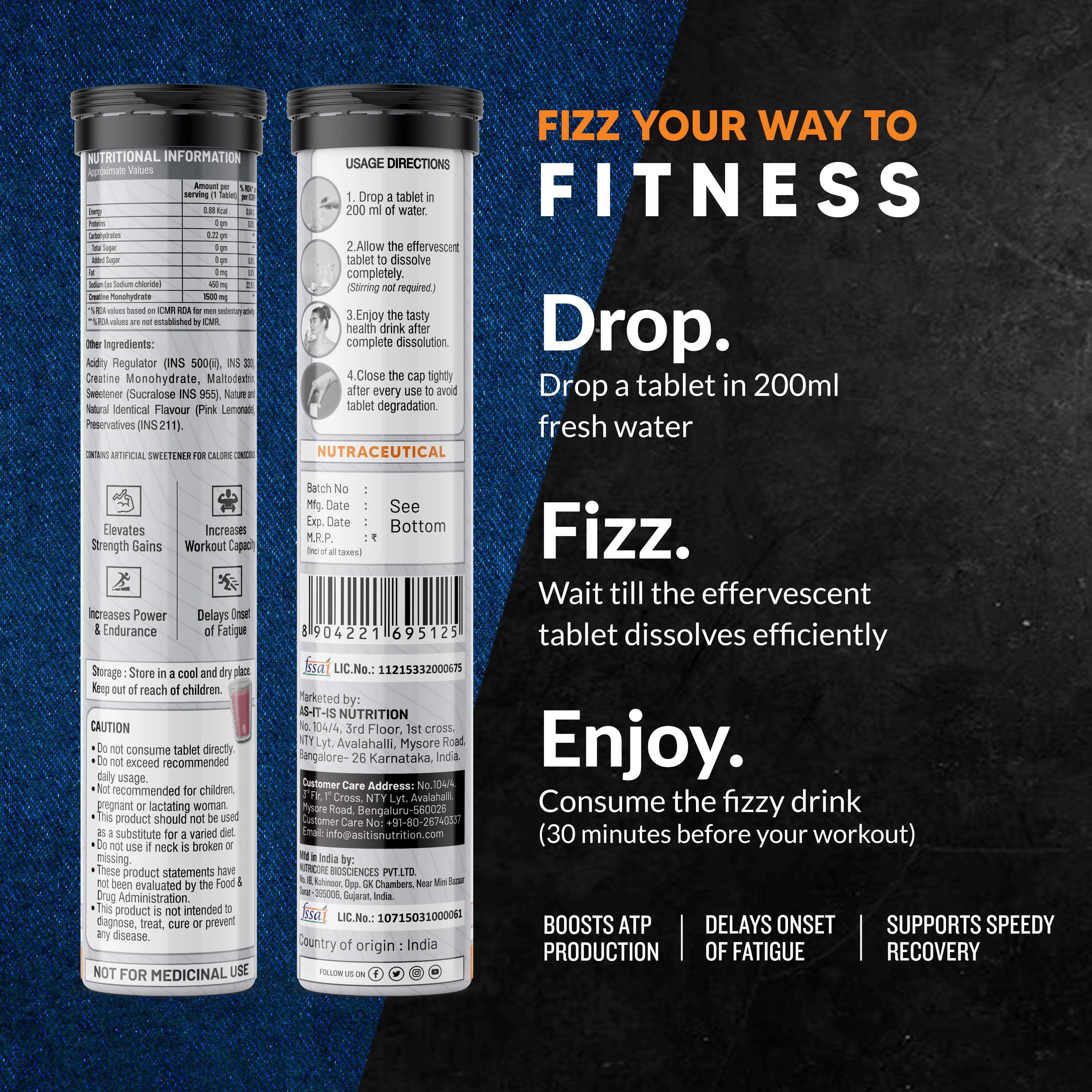 ATOM creatine effervescent tablets