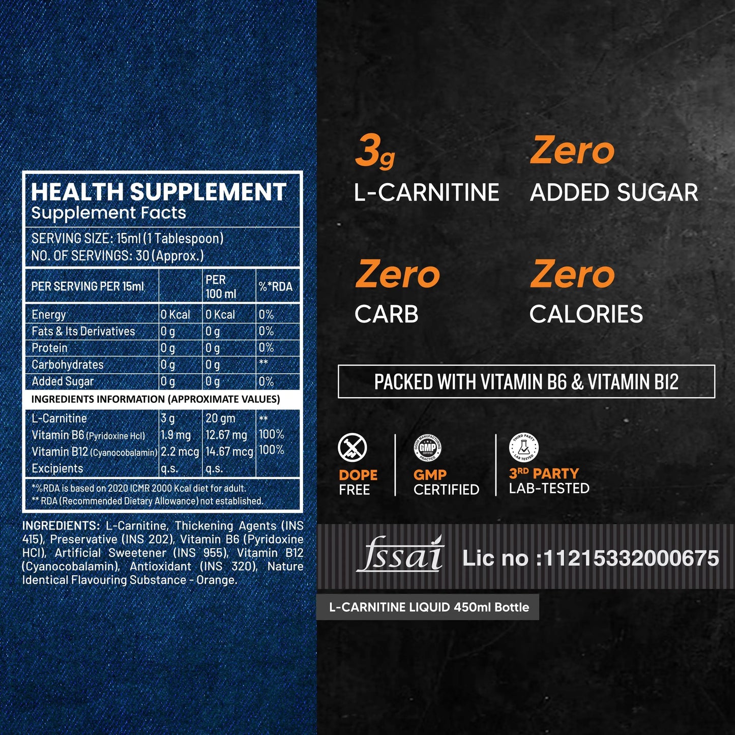 L-Carnitine Liquid- Orange
