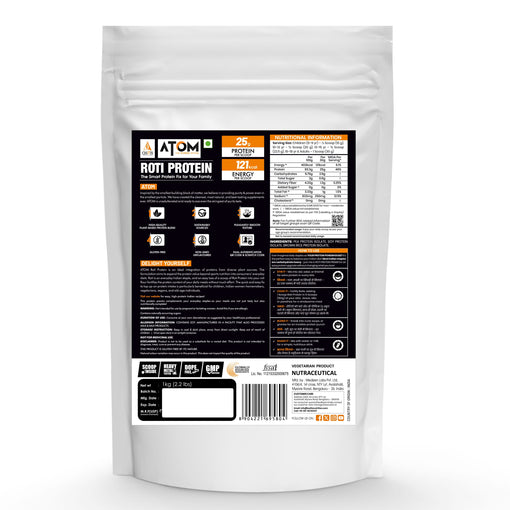 ATOM Roti Protein 1kg | 25g Protein Per Serving