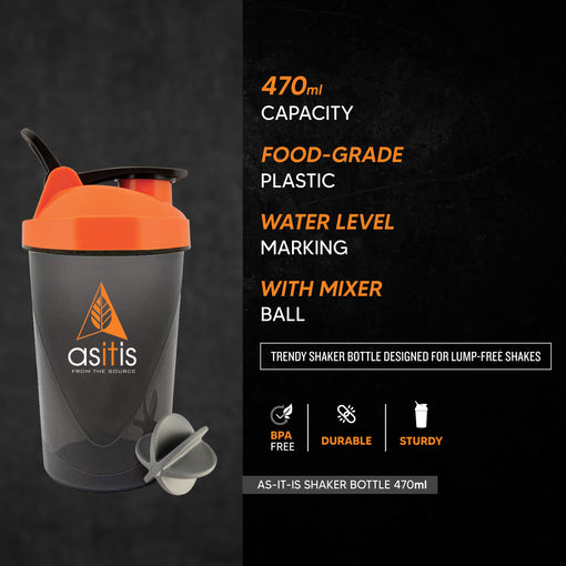 AS-IT-IS Protein Shaker 470ml with Mixer Ball