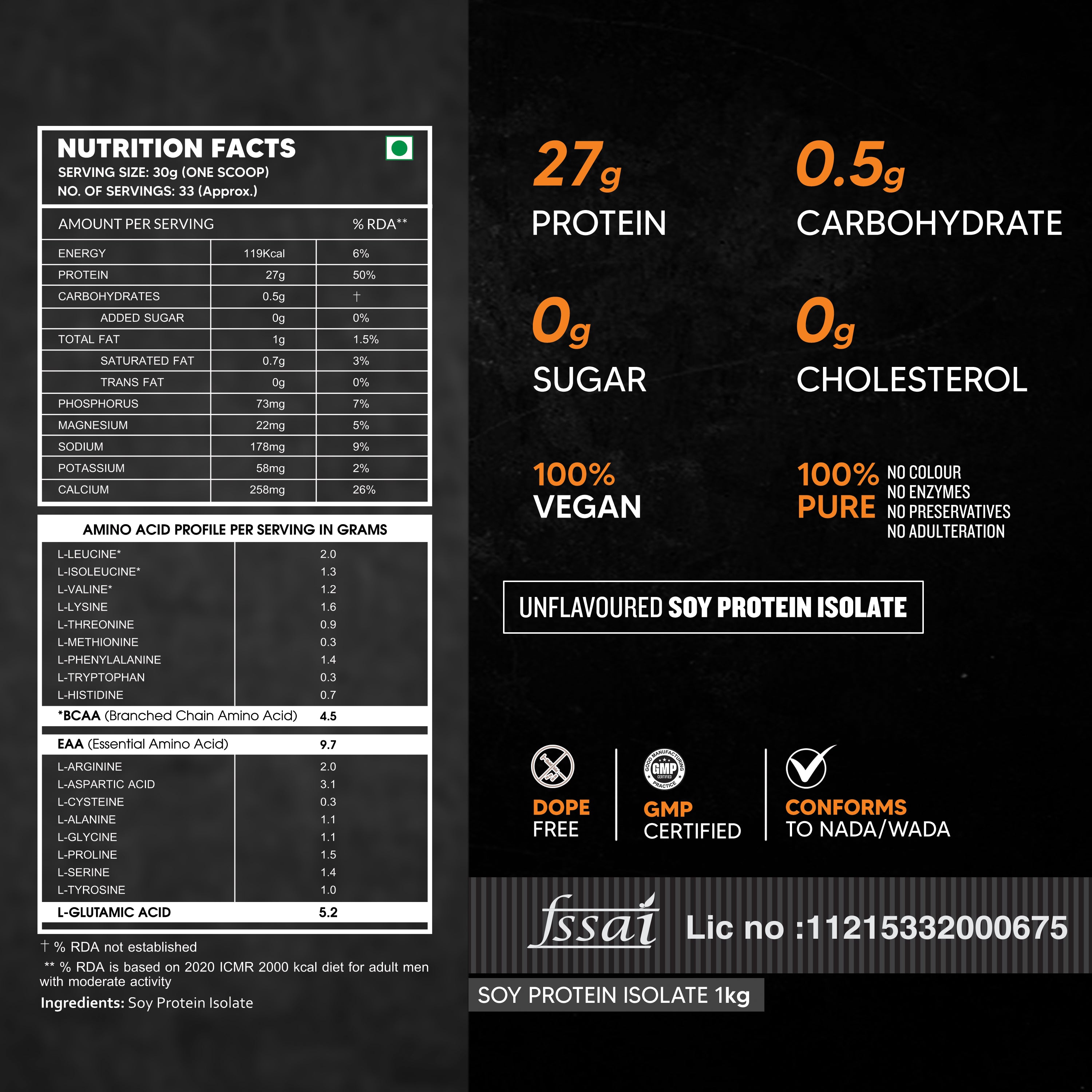 Soy Protein isolate 1kg