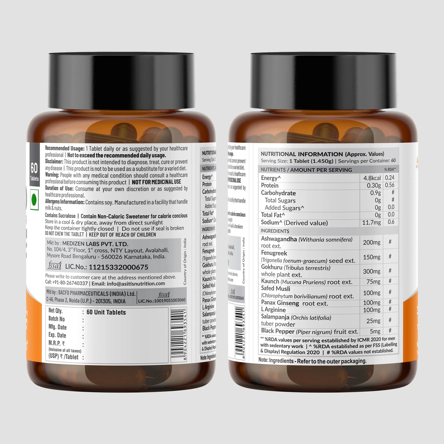 ATOM Testobooster I Testosterone for Men I 60 Veg Tablets
