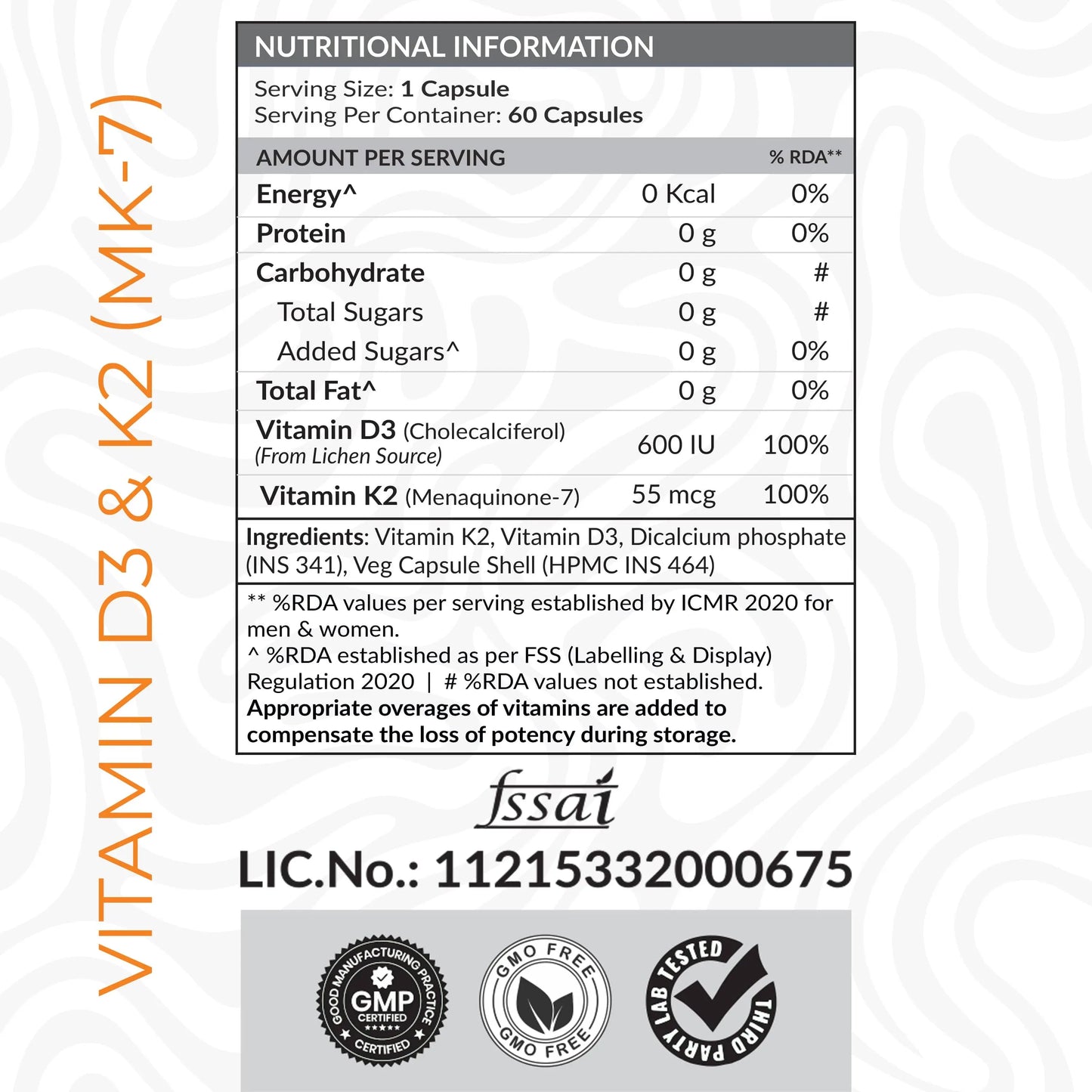 Vitamin D3 & K2