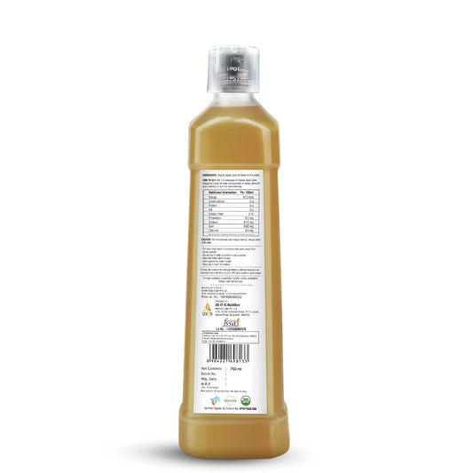 AS-IT-IS Organic Apple Cider Vinegar with Mother -  Raw & Unpasteurized - 750ml