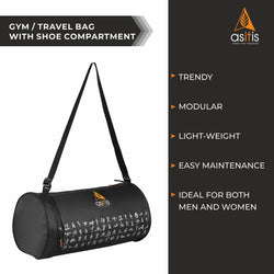 AS-IT-IS Modular Gym/Travel Bag with Shoe Compartment (for Men & Women) - AS-IT-IS Nutrition