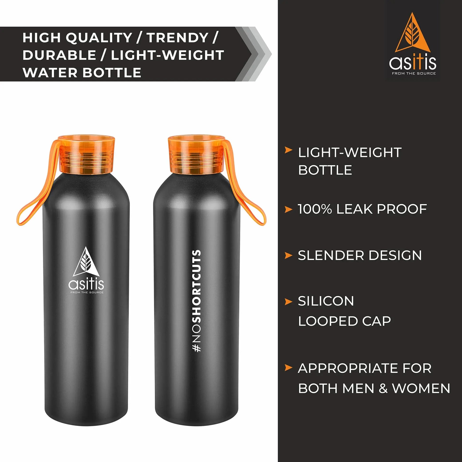 AS-IT-IS High Quality / Trendy / Durable / Light-Noshortcuts Water Bottle (750 ml) - AS-IT-IS Nutrition