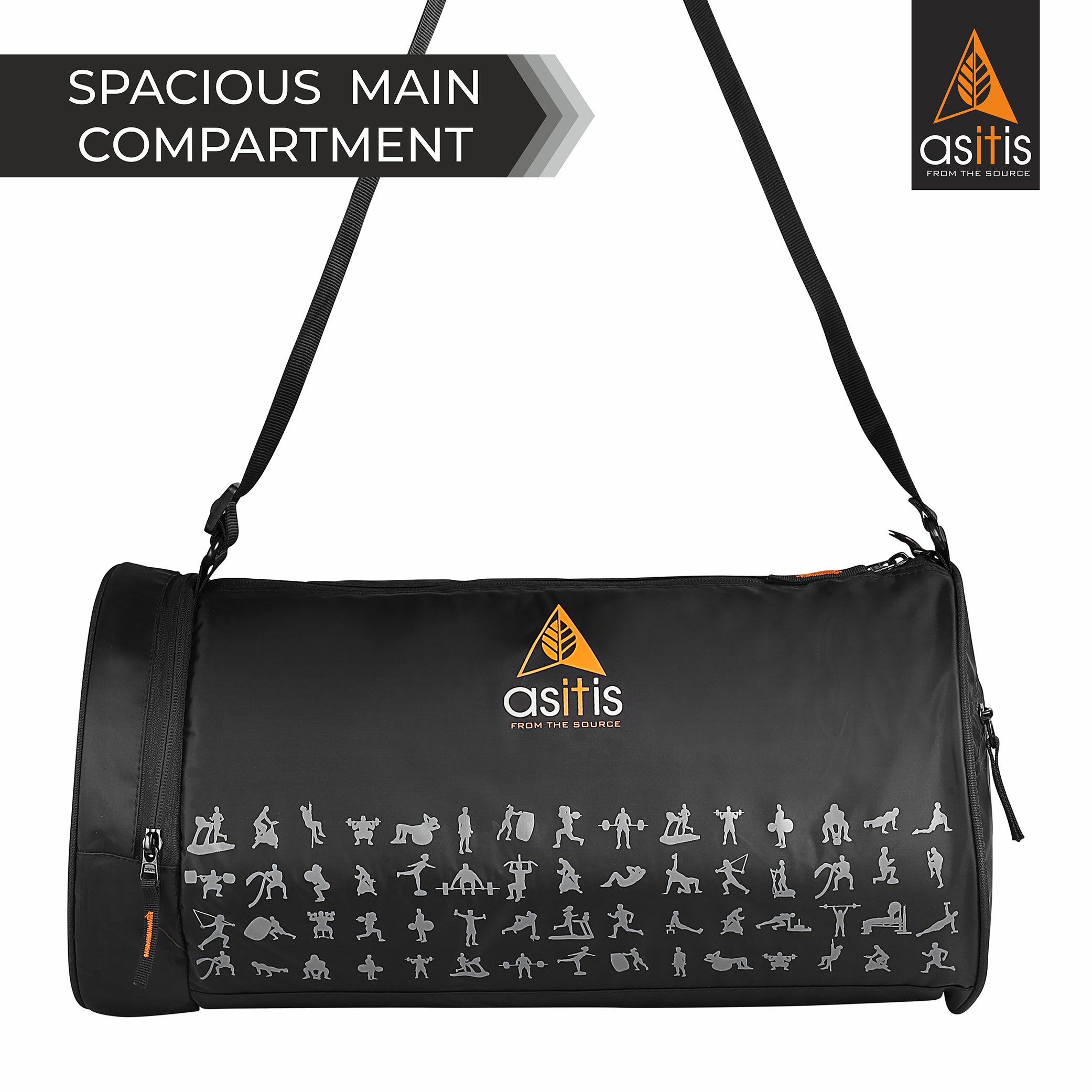 AS-IT-IS Modular Gym/Travel Bag with Shoe Compartment (for Men & Women) - AS-IT-IS Nutrition