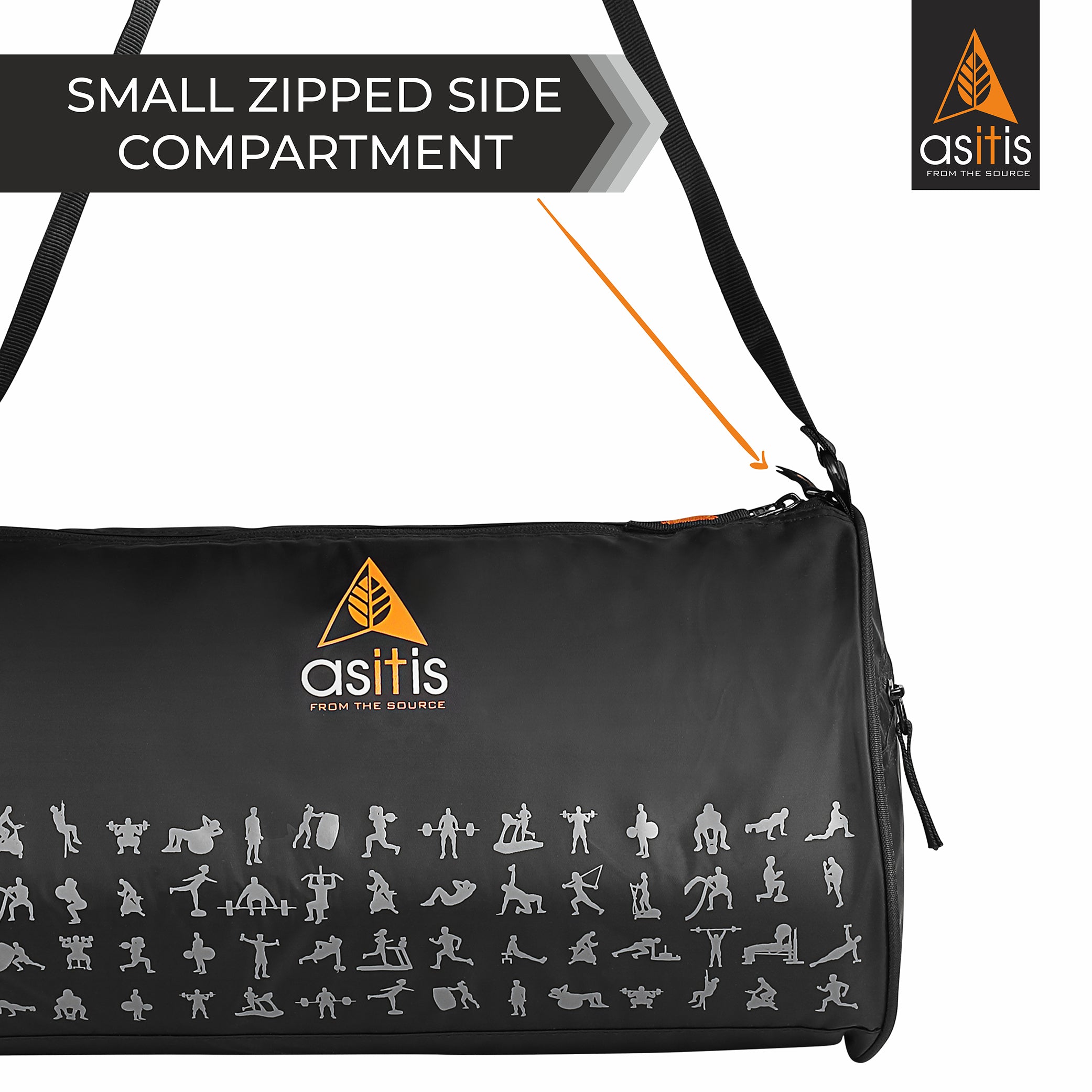 AS-IT-IS Modular Gym/Travel Bag with Shoe Compartment (for Men & Women) - AS-IT-IS Nutrition