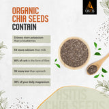 Organic Chia Seeds - 350g | Vegan Source of Protein | Antioxidant-Rich | High In Fibre - AS-IT-IS Nutrition