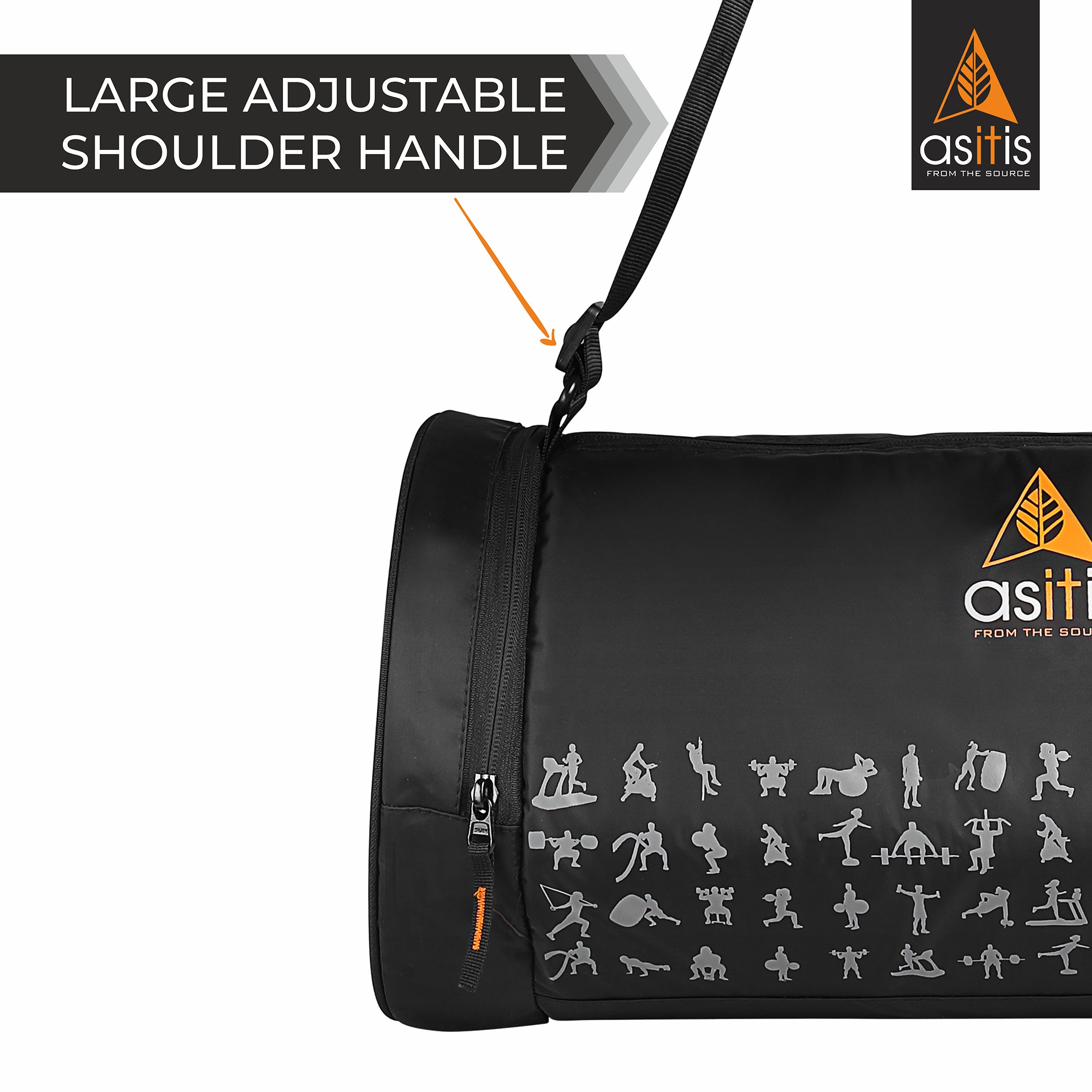 AS-IT-IS Modular Gym/Travel Bag with Shoe Compartment (for Men & Women) - AS-IT-IS Nutrition