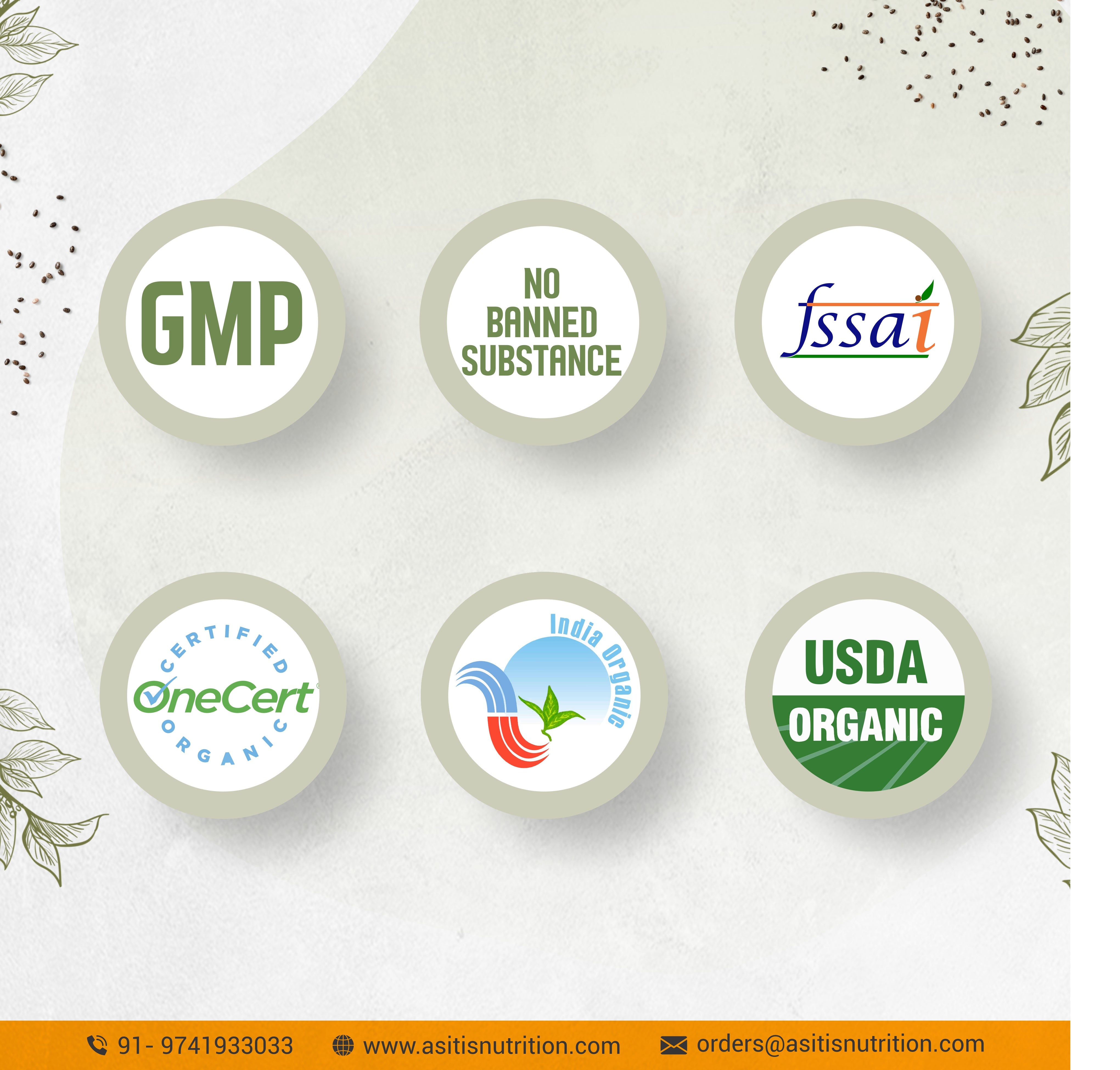 Organic Chia Seeds - 350g | Vegan Source of Protein | Antioxidant-Rich | High In Fibre - AS-IT-IS Nutrition