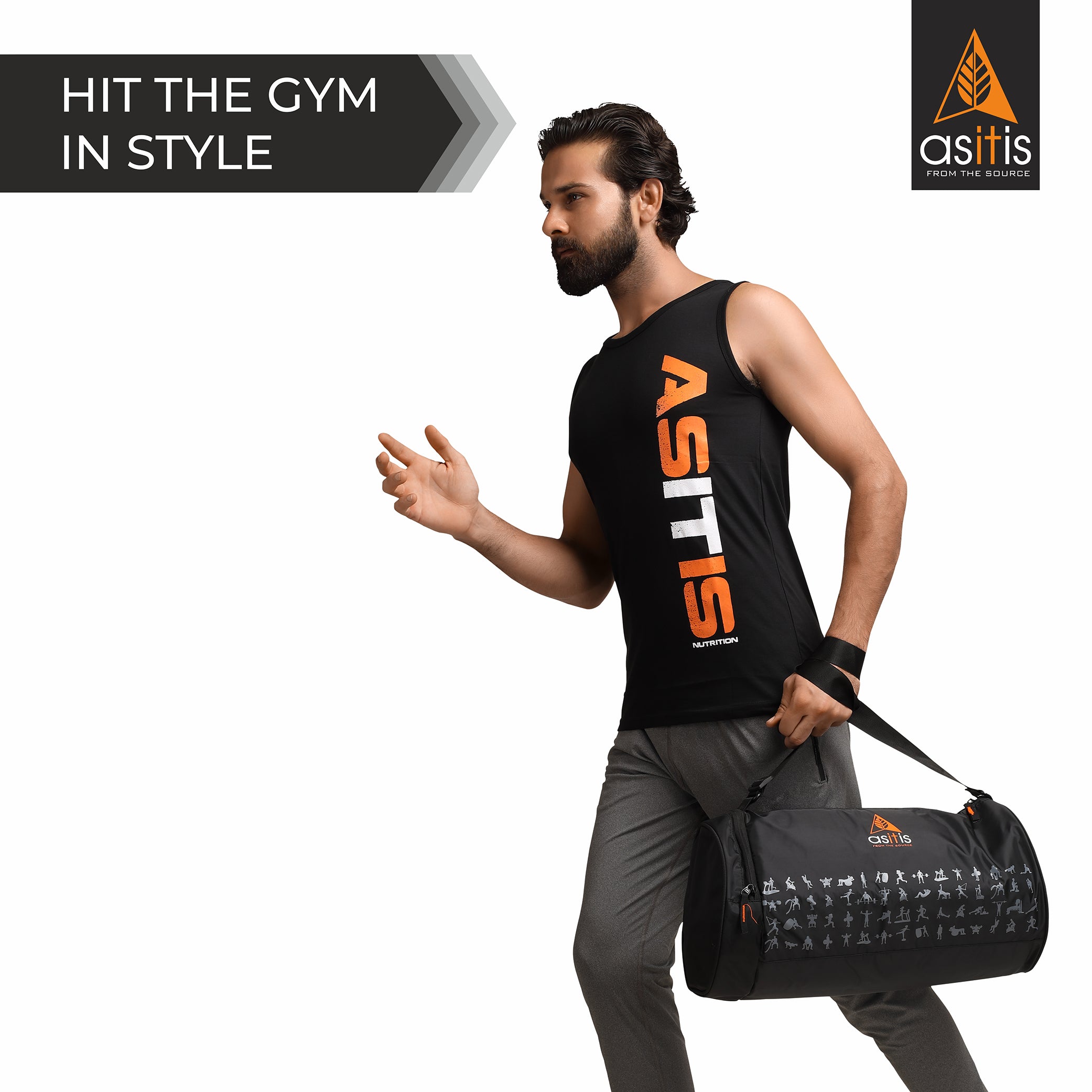 AS-IT-IS Modular Gym/Travel Bag with Shoe Compartment (for Men & Women) - AS-IT-IS Nutrition