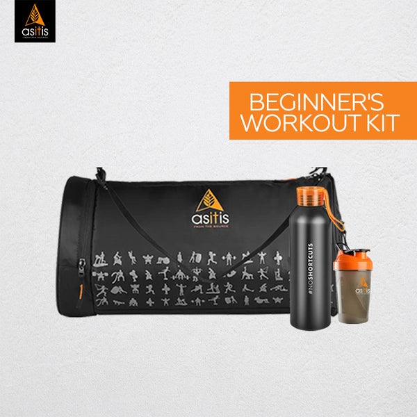 AS-IT-IS Beginners Workout Kit with Gym Bag | Shaker | Metal Water Bottle - AS-IT-IS Nutrition