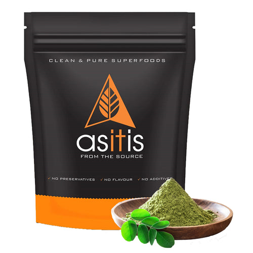 AS-IT-IS Organic Moringa Leaves Powder - 250g | 100% Pure & Natural | Highly Nutritious | Natural Energy Boost | Raw Superfood | Sun Dried | Great in Green Drinks & Smoothies - AS-IT-IS Nutrition