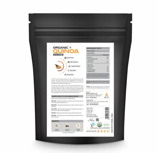 AS-IT-IS Organic Quinoa Seeds as Excellent Vegan Source of Omega 3s - 1200g